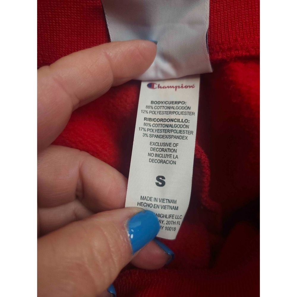 Champion Sweatpants Womens S Red Fleece Loungewear Sporty Athleisure Gymcore - Picture 5 of 8